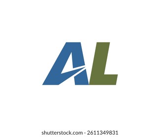 AL Logo design vector template. AL