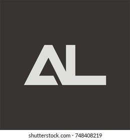 AL logo initial letter design template vector