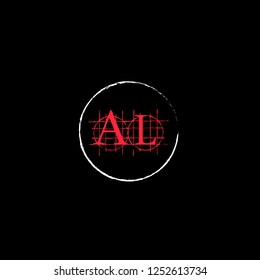 al logo letter initial, Abstract Polygonal Background Logo, design for Corporate Business Identity,flat icon, Alphabet letter