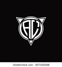 AL Logo monogram isolated with circle shape and three arrow design template