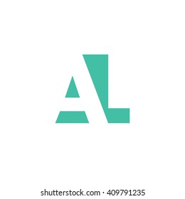 AL Logo | Vector Graphic Branding Letter Element | jpg, eps, path, web, app, art, ai | White Background