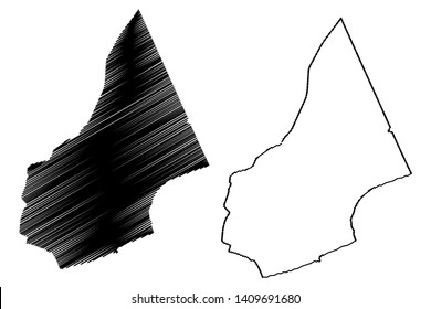 Al Mahrah Governorate (Governorates of Yemen, Republic of Yemen) map vector illustration, scribble sketch Mahra map