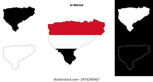 Al Mahwit Governorate Landkarte zusammengestellt