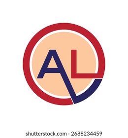 AL Monogram Logo Design - Geometric Lettermark Symbol in Abstract Shield Shape, Professional Initial Vector Icon for Corporate Branding and Identity.
