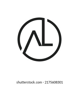 AL monogram logo design illustration