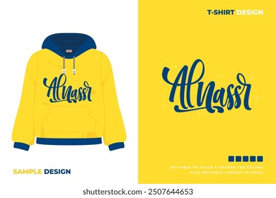 al nassr lettering art sweater design