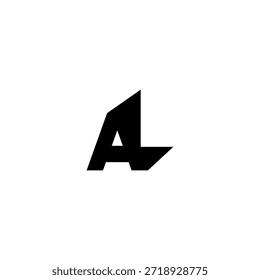 AL Negative Space Monogram Logo – Modern Minimal Lettermark Design