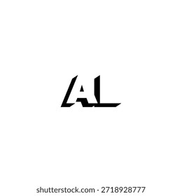 AL Negative Space Monogram Logo - Modernes minimales Buchstabendesign
