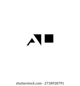 AL Negative Space Monogram Logo - Modernes minimales Buchstabendesign