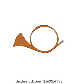 al post horn cartoon. delivery trumpet, signal al post horn sign. isolated symbol vector illustration