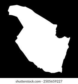 Al Qadarif State map, administrative division of Sudan. Vector illustration.