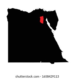Al Qahirah governorate highlighted on Egypt map Vector EPS 10