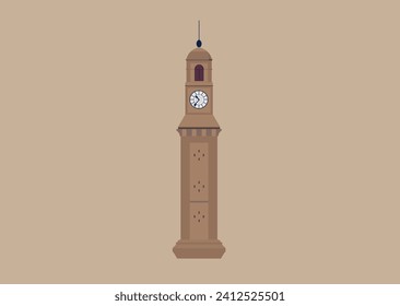 Al Qashla Clock clocktower in Baghdad city, Iraq