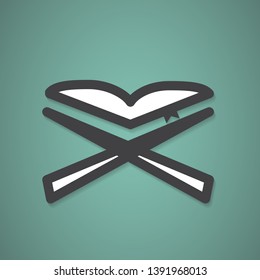 Al Quran Icon. Flat icon design style. EPS 10