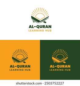 Al Quran Learning Hub Online Quran Academy Combination Mark Logo Design	