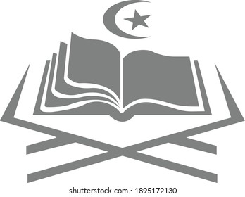 Al Qur'an logo design vector stock