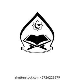 Al Quran Logo, Schrift Logo, Universität Logo Buch Ikonen Set, al Quran, Sonne Silhouette Pack