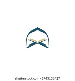 Vector de Ilustración vectorial de icono plano simple Al quran