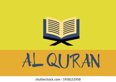 Al Quran vector icon with font