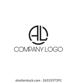 AL roung monogram company logo design
