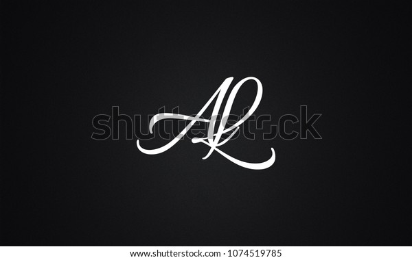 Al Script Calligraphic Letter Logo Design Stock Vector (Royalty Free ...