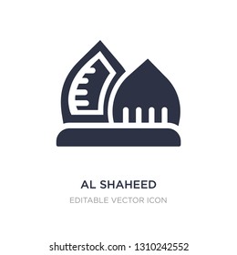 al shaheed monument icon on white background. Simple element illustration from Monuments concept. al shaheed monument icon symbol design.