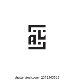 AL square concept retro logo in high quality professional design that will print well across any print media