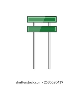 Caricatura verde del letrero de la calle de Al. Visibilidad de seguridad, intersección de la regulación, señal verde del letrero de la calle de Al. Ilustración vectorial aislada del símbolo