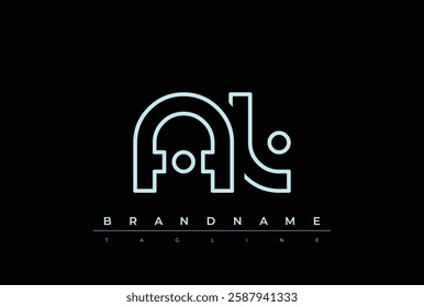 AL Technology Letter Logo Template. This tech letter logo is a graphic mark that uses letters to represent a technology company.