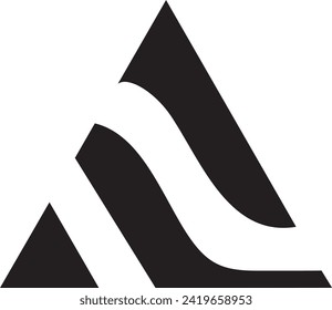 AL Triangle logo design, vector file logo, 