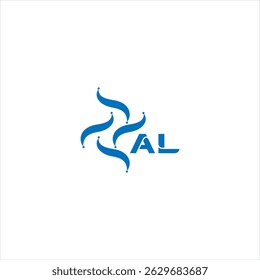 AL Único moderno abstrato abstrato geométrico logotipo minimalista. AL iniciais vetorial letra logotipo design. 
