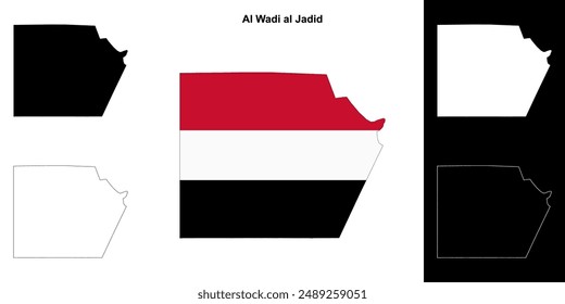 Al Wadi al Jadid Governorate Landkarte zusammengestellt