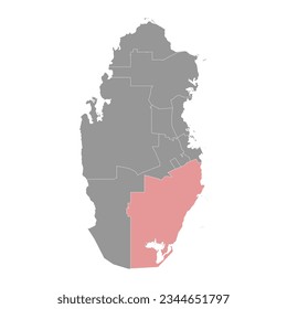 Al Wakrah municipality, administrative division of the country of Qatar. Vector illustration.