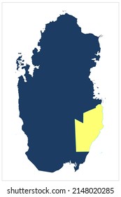 Al wakrah Qatar vector Map with another state on white background