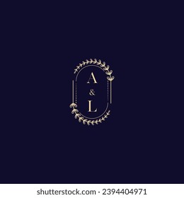 AL wedding initial logo in high quality professional design that will print well across any print media
