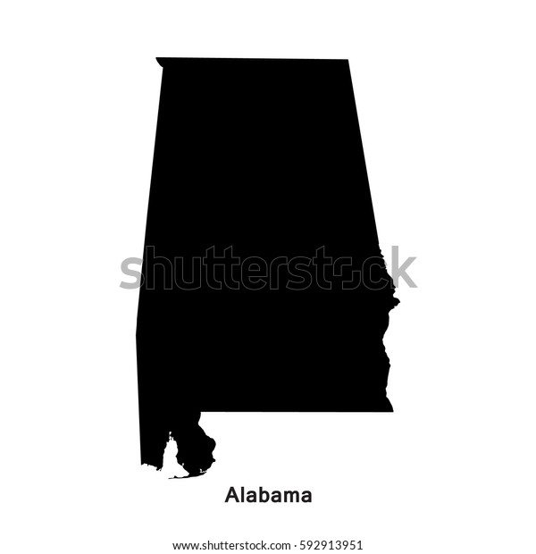 Alabama Black Mapborder Name State Stock Vector (Royalty Free ...