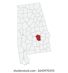 Alabama com mapa da capital Montgomery. Mapa do Alabama de Montgomery. 