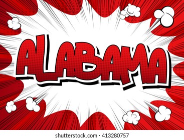 Alabama - Comic book style word
