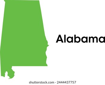 Alabama contoured map in vectors