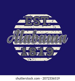 Alabama - Est. 1819 vintage T-Shirt design