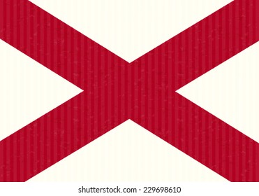 Alabama flag cardboard