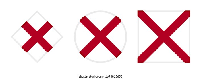 alabama flag icon set isolated on white background