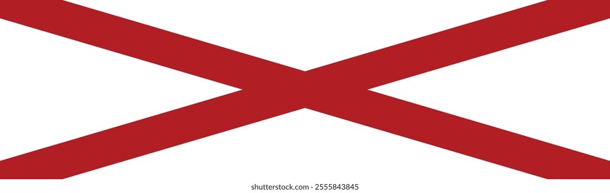 Alabama flag long banner digital vector illustration