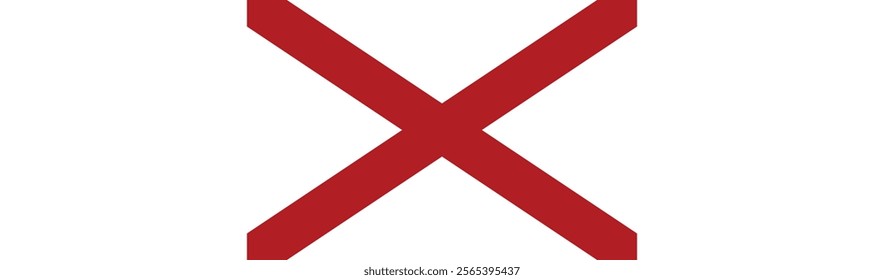 Alabama flag long banner digital vector illustration