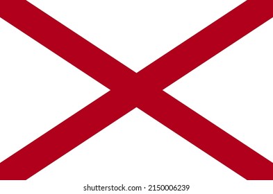 Alabama flag symbol, united states of america banner symbol, freedom sign vector illustration .