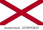 Alabama Flag, Flag of Alabama, USA