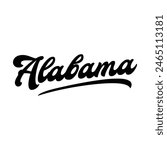 Alabama hand made script font. Vector Alabama text typography design for tshirt hoodie baseball cap jacket and other uses vector	
