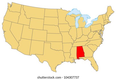 Alabama Locate Map