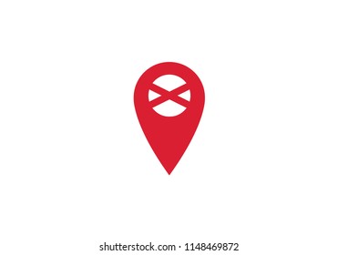 Alabama location pin navigation label map