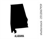 Alabama map. Abstract design, vector illustration
